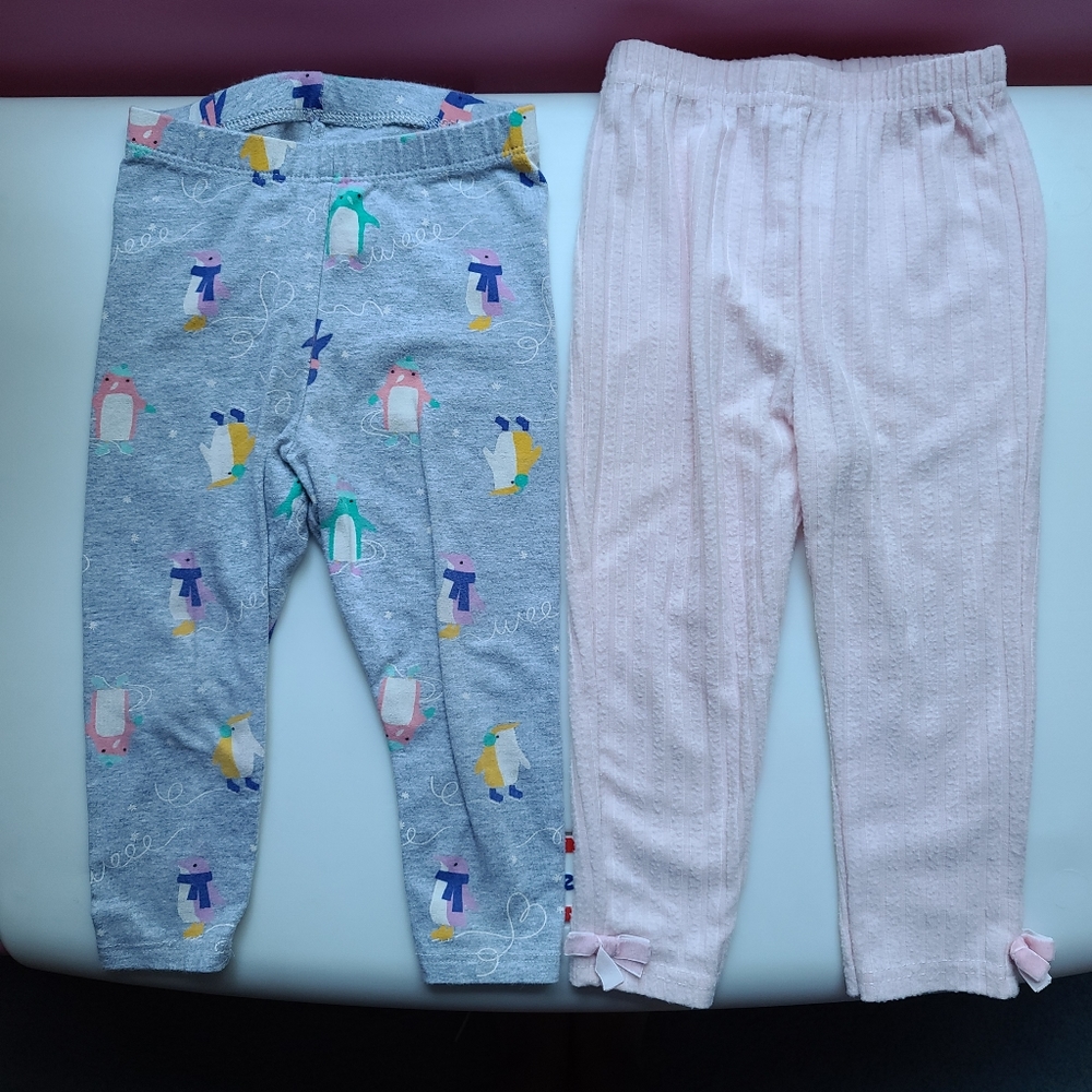 Bundle of 2 baby leggings 18 months